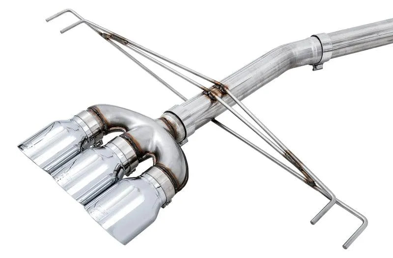 AWE Tuning 2017+ Honda Civic Type R Track Edition Exhaust w/Front Pipe & Triple Chrome Silver Tips - Corvette Realm
