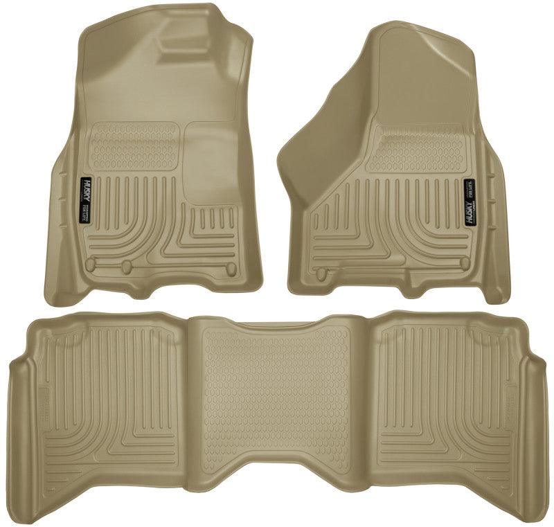 Husky Liners 2012 Dodge Ram 1500/2500/3500 Crew Cab WeatherBeater Combo Tan Floor Liners - Corvette Realm