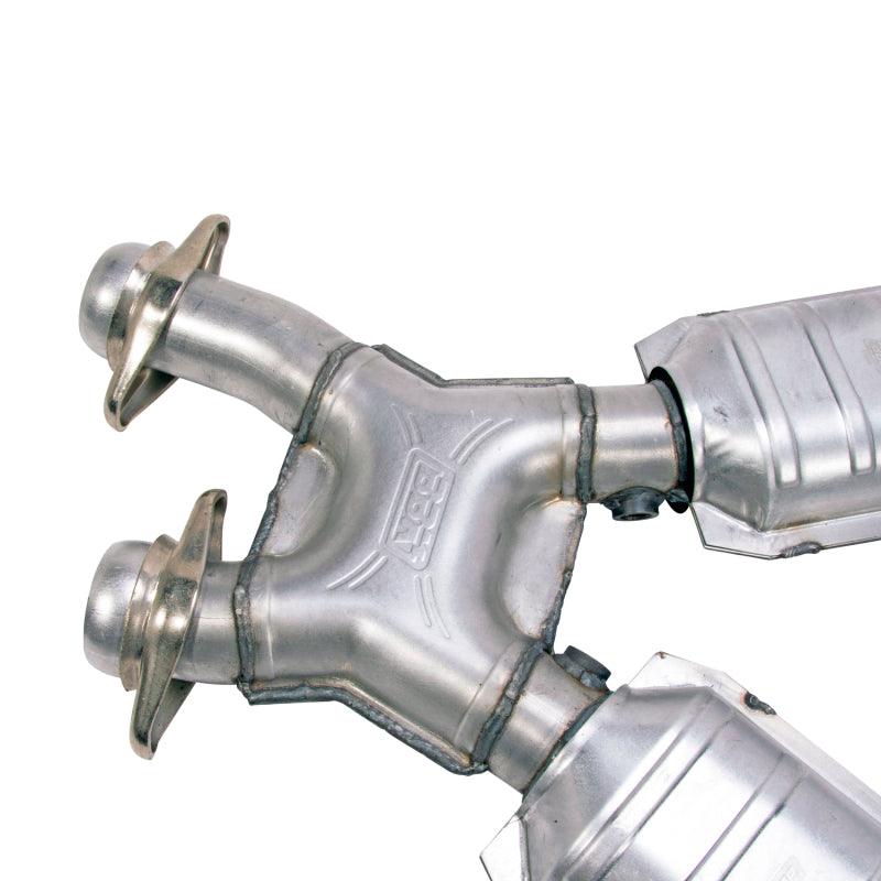 BBK 96-04 Mustang 4.6 GT / Cobra Short Mid X Pipe w Catalytic Converters 2-1/2 For Long Tube Headers - Corvette Realm