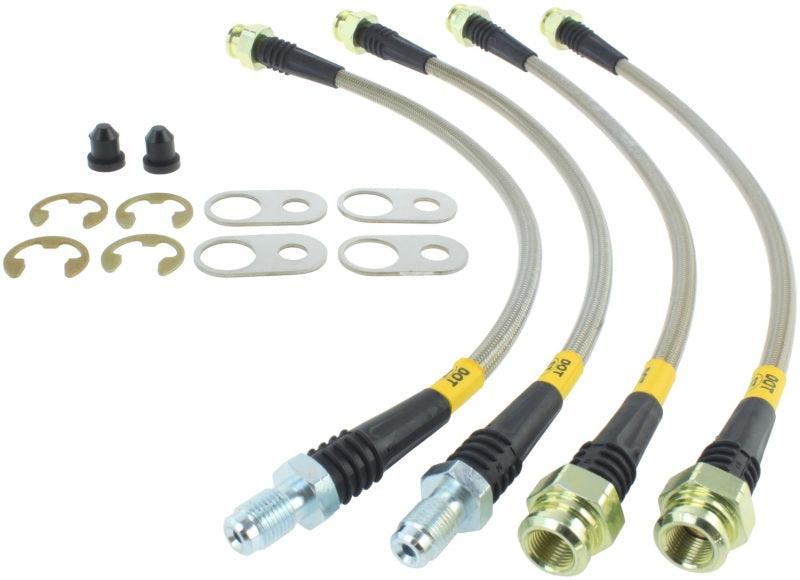 StopTech 08-10 Mitsubishi Lancer Ralliart Stainless Steel Rear Brake Lines - Corvette Realm