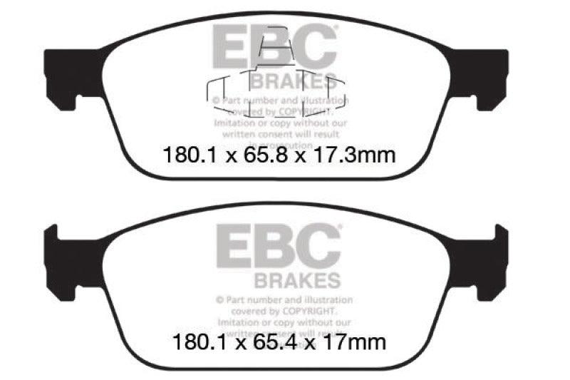 EBC 12+ Ford Focus 2.0 Turbo ST Yellowstuff Front Brake Pads - Corvette Realm