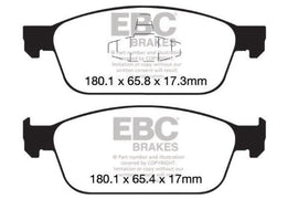 EBC 12+ Ford Focus 2.0 Turbo ST Redstuff Front Brake Pads - Corvette Realm