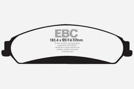 EBC 11+ Chrysler 300C 5.7 Redstuff Front Brake Pads - Corvette Realm