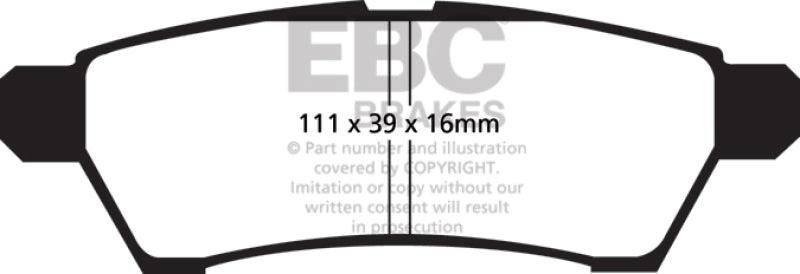 EBC 05+ Nissan Frontier 2.5 2WD Yellowstuff Rear Brake Pads - Corvette Realm