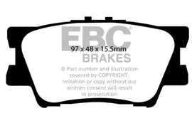 EBC 06-08 Toyota RAV 4 2.4 Greenstuff Rear Brake Pads - Corvette Realm