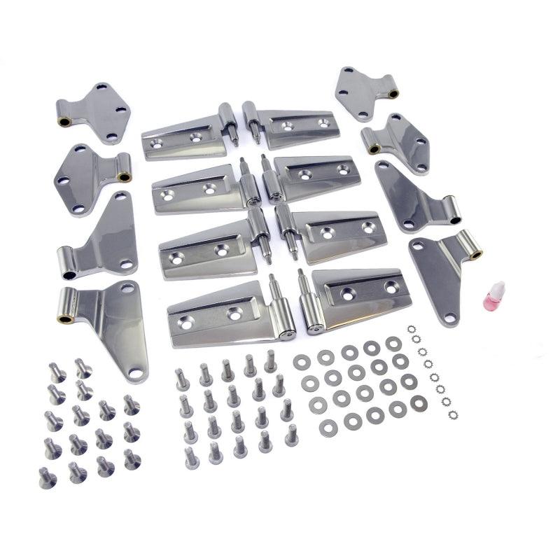 Rugged Ridge 07-18 Jeep Wrangler JKU Stainless Steel Door Hinge Kit - Corvette Realm