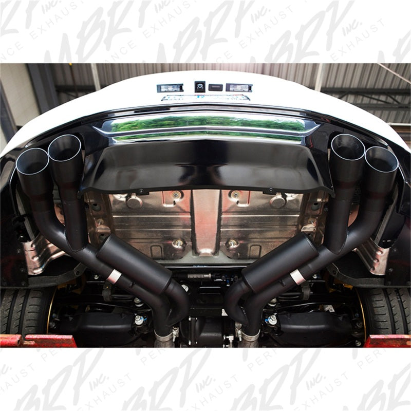 MBRP 18-20 Ford Mustang GT 2.5in Black Coated Non Active Dual Axle Back Exhaust - 4in Dual Wall Tips