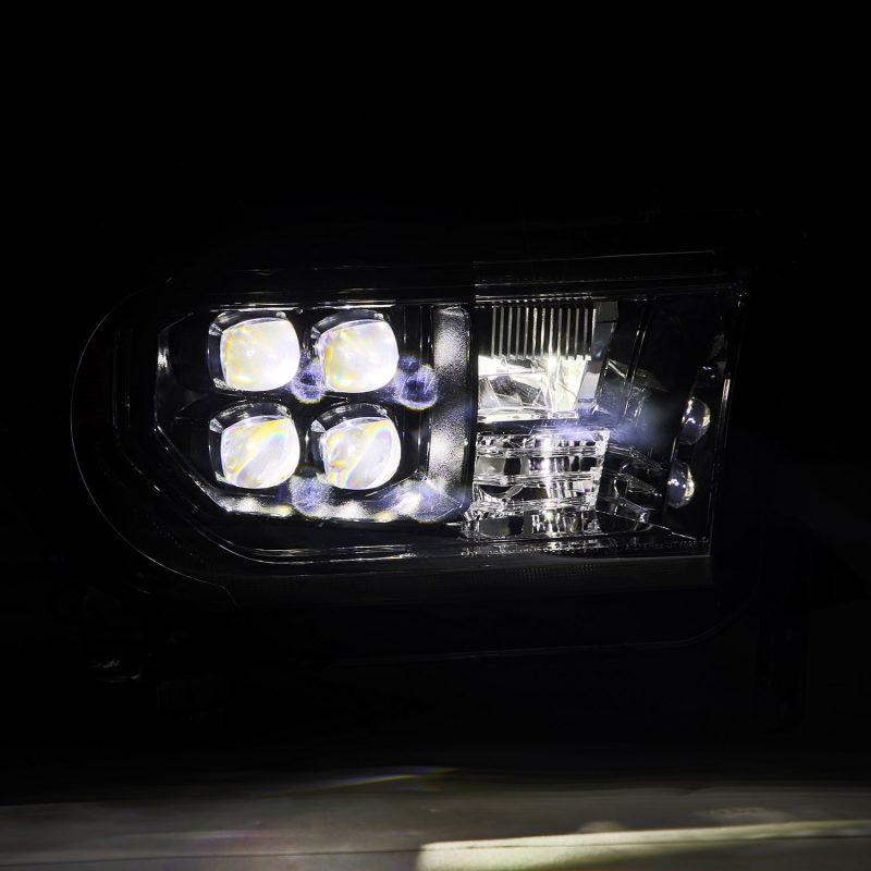 AlphaRex 07-13 Toyota Tundra NOVA LED Proj Headlights Alpha-Black w/Activ Light/Seq Signal/DRL - Corvette Realm