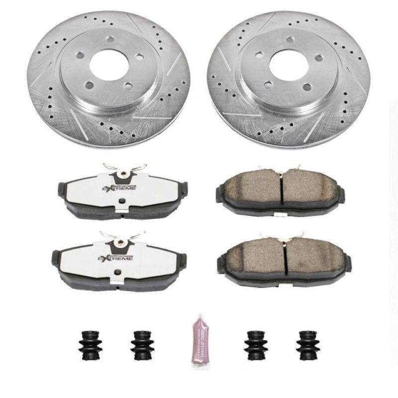 Power Stop 05-11 Ford Mustang Rear Z26 Street Warrior Brake Kit - Corvette Realm