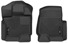 Husky Liners 15-17 Ford F-250 Super Duty Crew Cab X-Act Contour Black Front Floor Liners - Corvette Realm