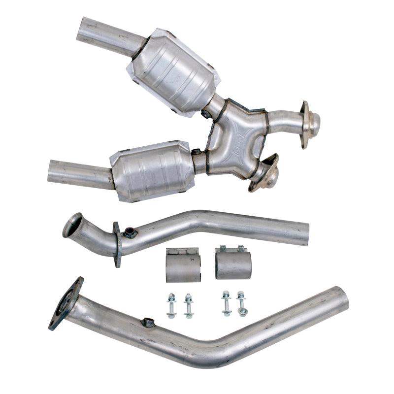 BBK 99-04 Mustang 4.6 GT / Cobra High Flow X Pipe With Catalytic Converters - 2-1/2 - Corvette Realm