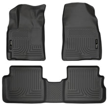 Load image into Gallery viewer, Husky Liners 09-12 Toyota Corolla/Matrix/Pontiac Vibe (FWD) WeatherBeater Combo Black Floor Liners - Corvette Realm