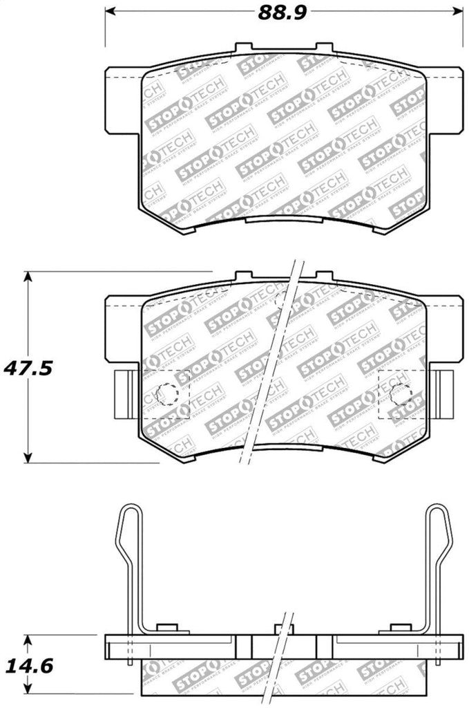 StopTech Street Select Brake Pads - Front/Rear - Corvette Realm