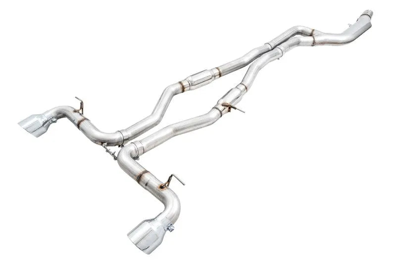 AWE Tuning 2020 Toyota Supra A90 Track Edition Exhaust - 5in Chrome Silver Tips - Corvette Realm
