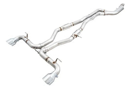 AWE Tuning 2020 Toyota Supra A90 Track Edition Exhaust - 5in Chrome Silver Tips - Corvette Realm