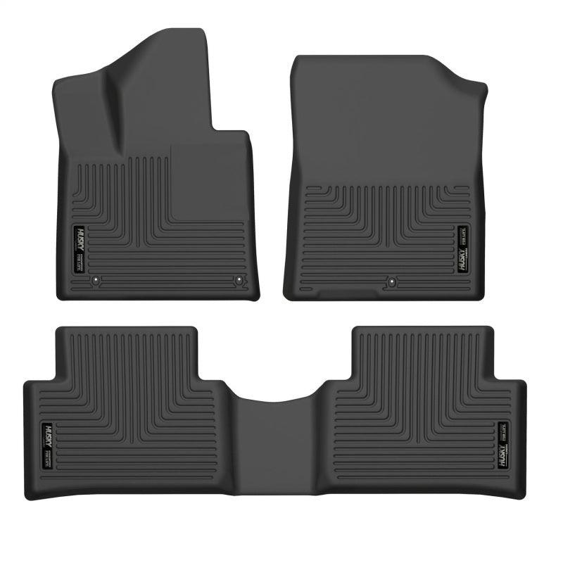 Husky Liners 21-22 Kia Sorento WeatherBeater Front & 2nd Seat Floor Liners - Black - Corvette Realm