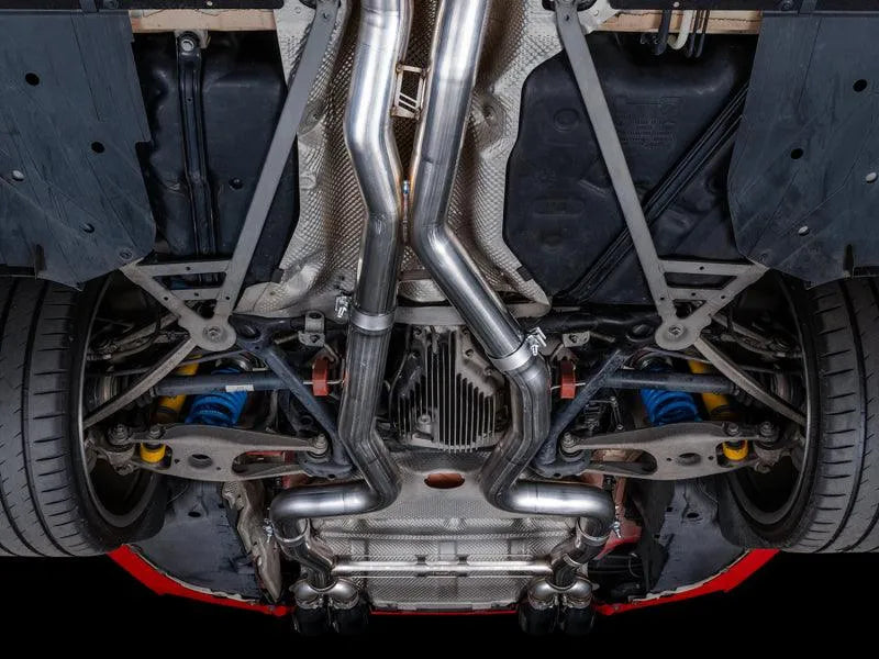 AWE Tuning BMW F8X M3/M4 Track Edition Catback Exhaust - Diamond Black Tips - Corvette Realm