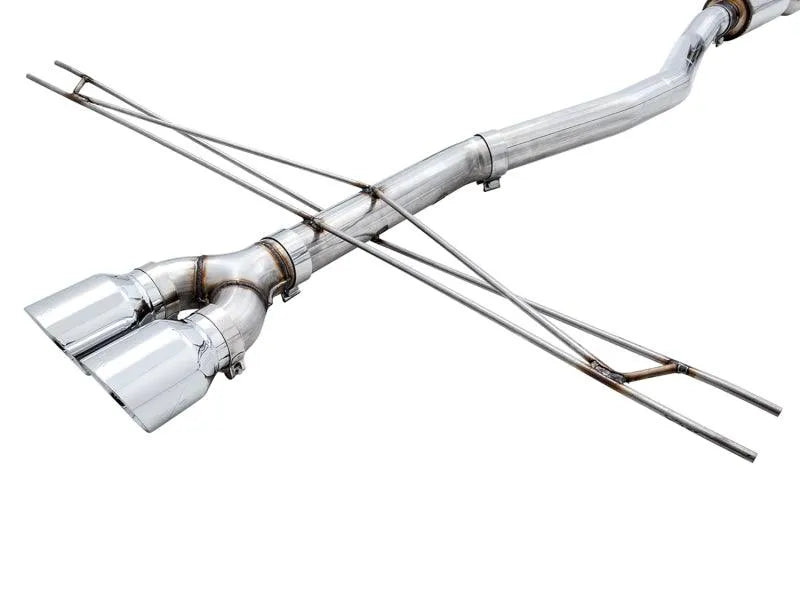 AWE Tuning 2016+ Honda Civic Si Track Edition Exhaust w/Front Pipe & Dual Chrome Silver Tips - Corvette Realm