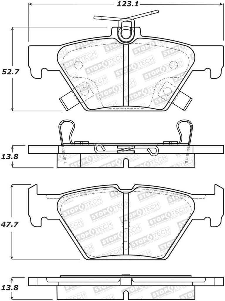 StopTech 16-21 WRX Street Brake Pads - Rear - Corvette Realm