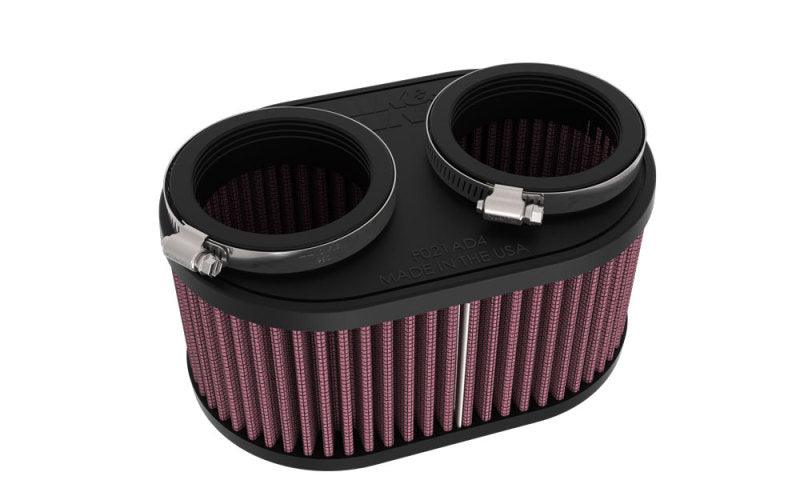 K&N 2-1/8in DUAL FLG 6-1/4 X 4inOD 3inH Universal Clamp-On Air Filter - Corvette Realm