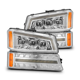 AlphaRex 03-06 Chevy Silverado 1500/2500HD/3500HD/Avalanche Chrome NOVA LED Proj Headlights - Corvette Realm