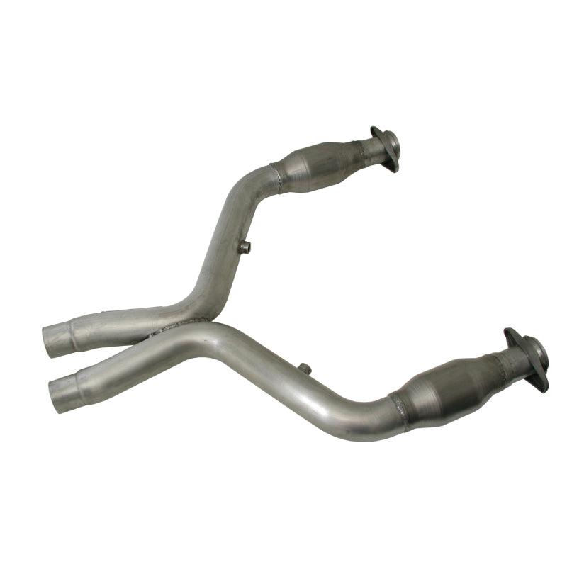 BBK 11-14 Mustang 5.0 Short Mid X Pipe With Catalytic Converters 3.0 For BBK Long Tube Headers - Corvette Realm