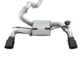 AWE Tuning Ford Focus RS SwitchPath Cat-back Exhaust - Diamond Black Tips - Corvette Realm