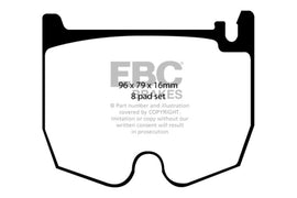 EBC 03-06 Mercedes-Benz CL55 AMG 5.4 Supercharged Redstuff Front Brake Pads - Corvette Realm