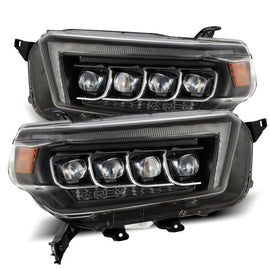 AlphaRex 10-13 Toyota 4Runner NOVA LED Projector Headlights Plank Style Black w/Seq Signal/DRL - Corvette Realm