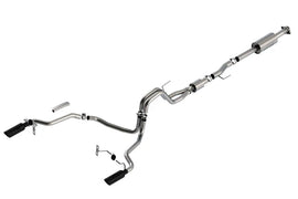 Borla F-150 21-25 5.0L 4dr CC SB EC STB Lariat/KR/Pltnm/LTD 3/2.25 SRE Cat-Back Exhaust S-Type Black Chrome Tips