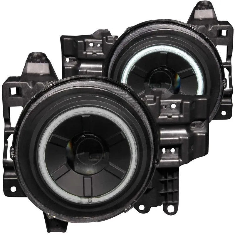 ANZO 2007-2013 Toyota Fj Cruiser Projector Headlights w/ Halo Black - Corvette Realm
