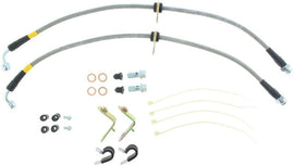 StopTech 11-14 Ford Mustang GT 5.0L V8 Stainless Steel Front Brake Lines - Corvette Realm
