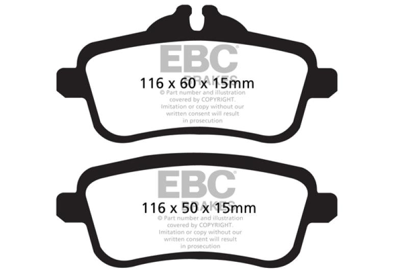 EBC 14+ Mercedes-Benz CLA45 AMG 2.0 Turbo Yellowstuff Rear Brake Pads - Corvette Realm