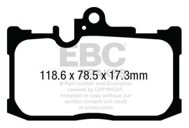 EBC 13+ Lexus GS350 3.5 F-Sport RWD Redstuff Front Brake Pads - Corvette Realm