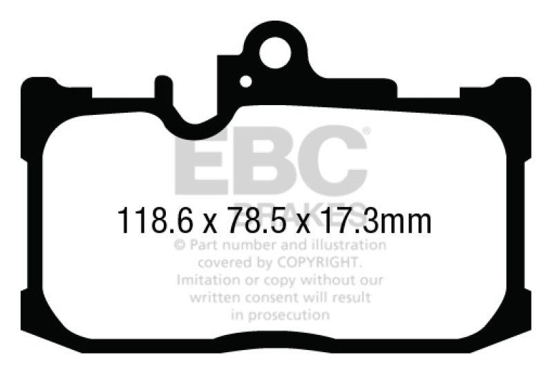 EBC 13+ Lexus GS350 3.5 F-Sport RWD Yellowstuff Front Brake Pads - Corvette Realm