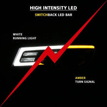 Load image into Gallery viewer, ANZO 2017-2018 Jeep Grand Cherokee Projector Headlights w/ Plank Style Switchback - Black w/ Amber - Corvette Realm