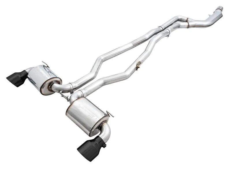 AWE 2020 Toyota Supra A90 Non-Resonated Touring Edition Exhaust - 5in Diamond Black Tips - Corvette Realm