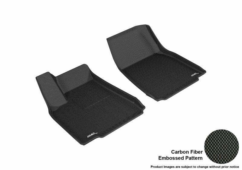 3D MAXpider 2016-2020 Tesla Model X Kagu 1st Row Floormat - Black - Corvette Realm