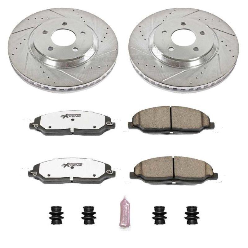 Power Stop 05-10 Ford Mustang Front Z26 Street Warrior Brake Kit - Corvette Realm