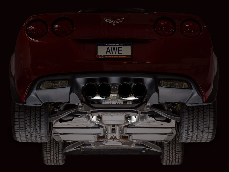 AWE Tuning 05-07 C6 Chevrolet Corvette 6.0L Track Edition Axleback Exhaust w/ Diamond Black Tips