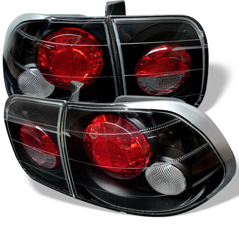 Spyder Honda Civic 96-98 4Dr Euro Style Tail Lights Black ALT-YD-HC96-4D-BK - Corvette Realm