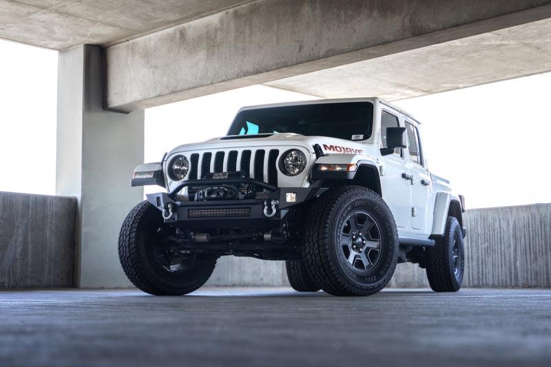 DV8 Offroad 18-23 Jeep Wrangler JL / 20-23 Jeep Gladiator JT FS-7 Mid-Width Winch Front Bumper - Corvette Realm