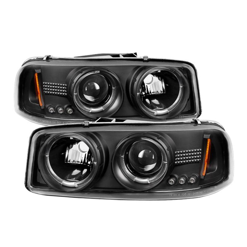 Spyder GMC Sierra 1500/2500/3500 99-06 Projector Headlights LED Halo LED Black PRO-YD-CDE00-HL-BK - Corvette Realm