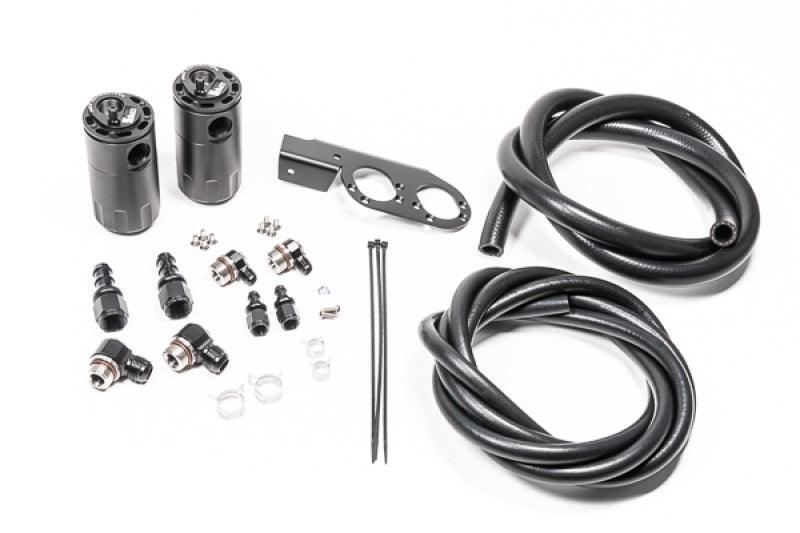 Radium Engineering Dual Catch Can Kit Nissan Z33 V35 VQ35DE/HR Fluid Lock - Corvette Realm