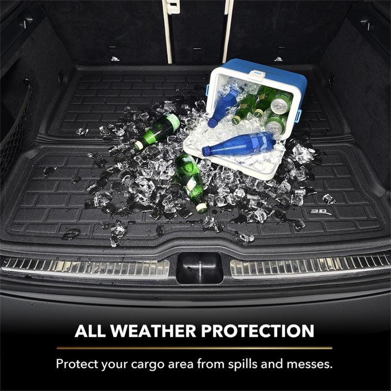 3D MAXpider 20-23 Tesla Model Y 2nd Row Seatback Protector Kagu Cargo Liner - Black - Corvette Realm