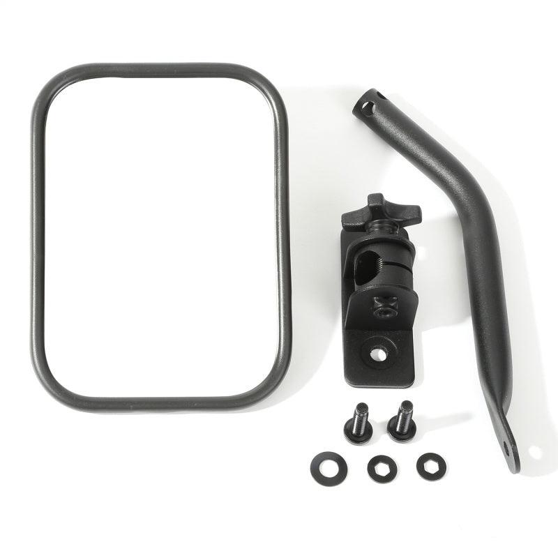 Rugged Ridge 97-18 Jeep Wrangler Textured Black Rectangluar Quick Release Mirror - Corvette Realm