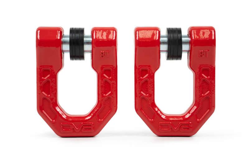 DV8 Offroad Elite Series D-Ring Shackles - Pair (Red) - Corvette Realm