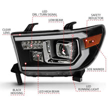 Load image into Gallery viewer, ANZO 2007-2014 Toyota Tundra Projector Light Bar H.L Black Amber(Led High Beam) (Halogen Version) - Corvette Realm