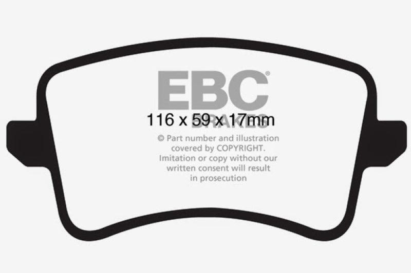 EBC 09-11 Audi A4 2.0 Turbo Greenstuff Rear Brake Pads - Corvette Realm