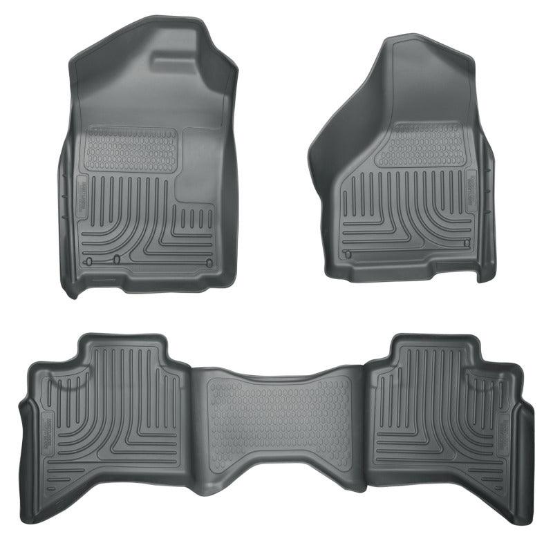 Husky Liners 03-08 Dodge Ram 1500/2500/3500 Quad Cab WeatherBeater Combo Gray Floor Liners - Corvette Realm